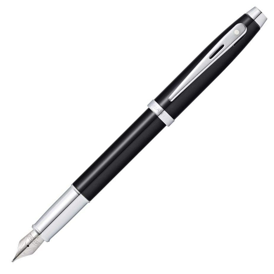 Sheaffer 100 Fountain Pen, Black & Chrome, No Box