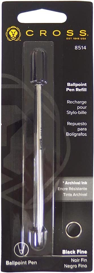 Cross Ballpoint Pen Refills, Black Fine, 