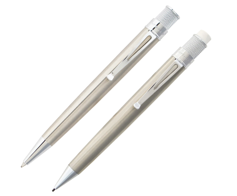 Retro 51 Tornado Stainless Rollerball & Pencil 1.1 Gift Set