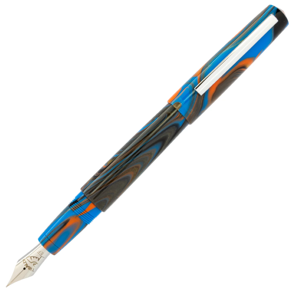 Tibaldi Infrangibile Last Peacock Blue Fountain Pen, Medium Nib