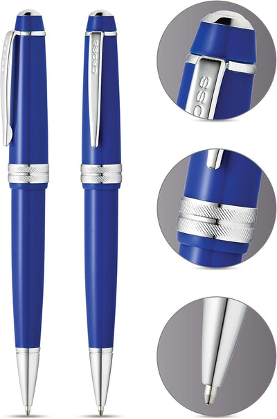 Cross Bailey Light Ballpoint Pen, Polished Blue & Chrome