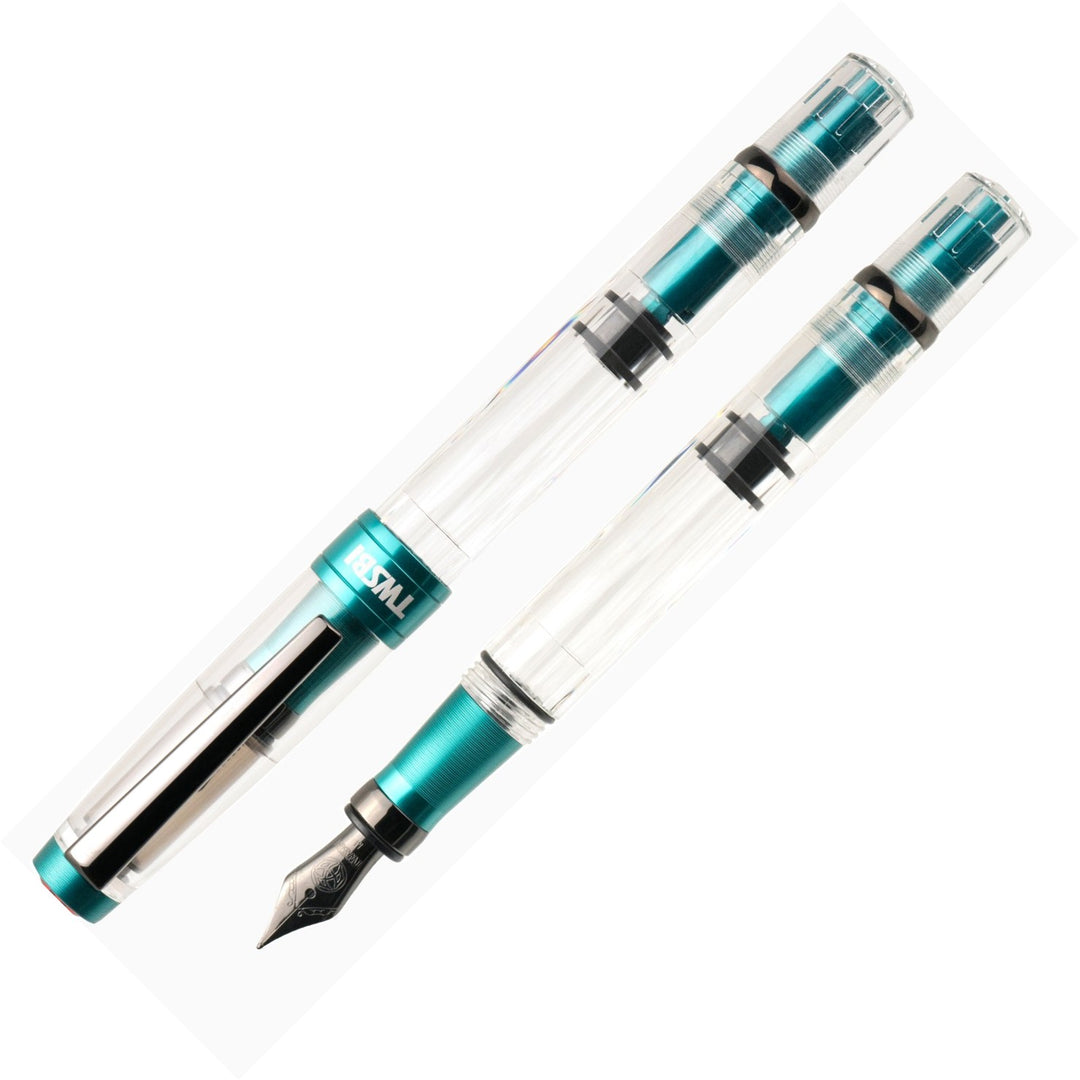 TWSBI Diamond 580 Fountain Pen, Caribbean Blue & Onyx