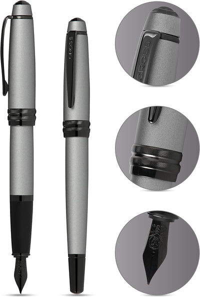 Cross Bailey Fountain Pen, Gunmetal & Black