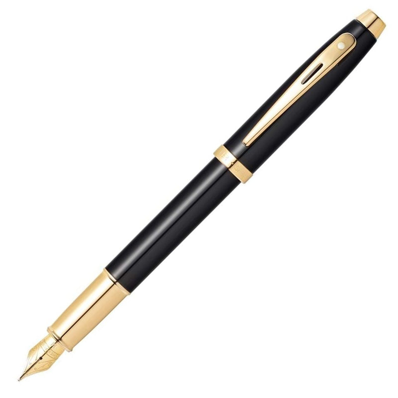 Sheaffer 100 Fountain Pen, Black & Gold, No Box