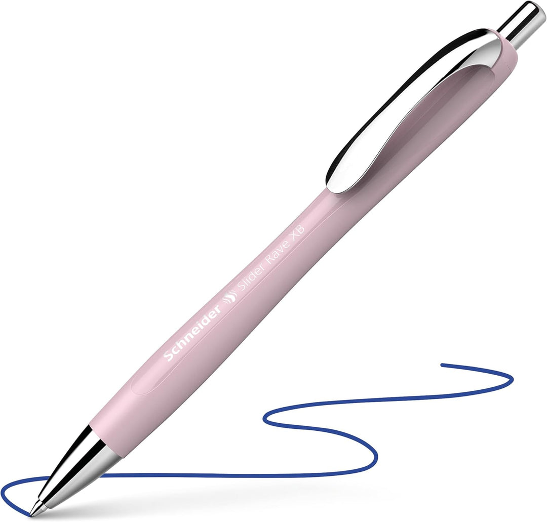 Schneider Slider rave XB Ballpoint Pen, Pearl Barrel, Blue Ink