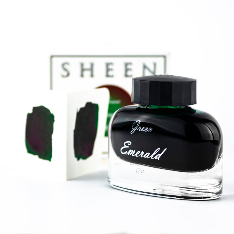 Ostrich Sheening Fountain Pen Ink Bottle, 30ml, Green Emerald