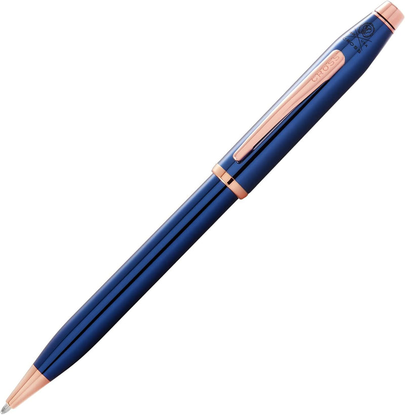 Cross Century II Ballpoint Pen, Translucent Blue & Rose Gold