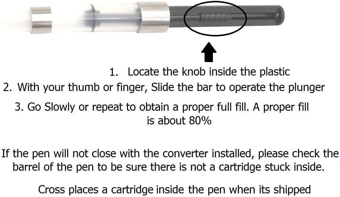 Cross Fountain Pen Ink Bottle Converter, Fits All Models