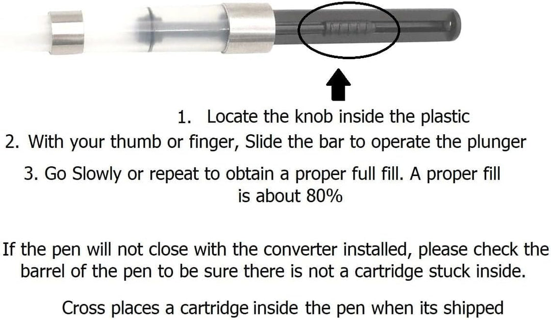 Cross Fountain Pen Ink Bottle Converter, Fits All Models