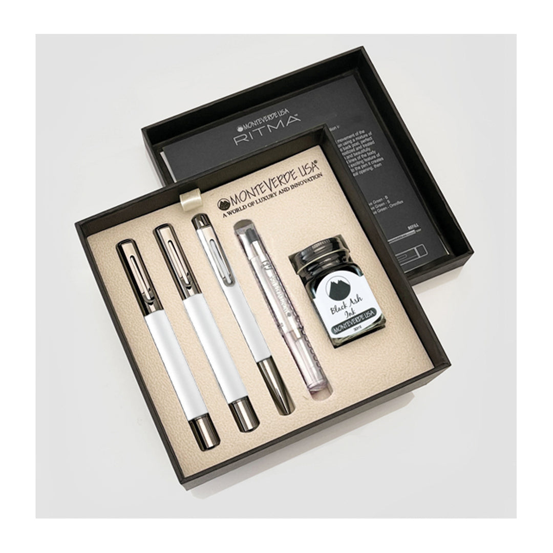 Monteverde Ritma 3+2 Piece Gift Set, Anodized Silver