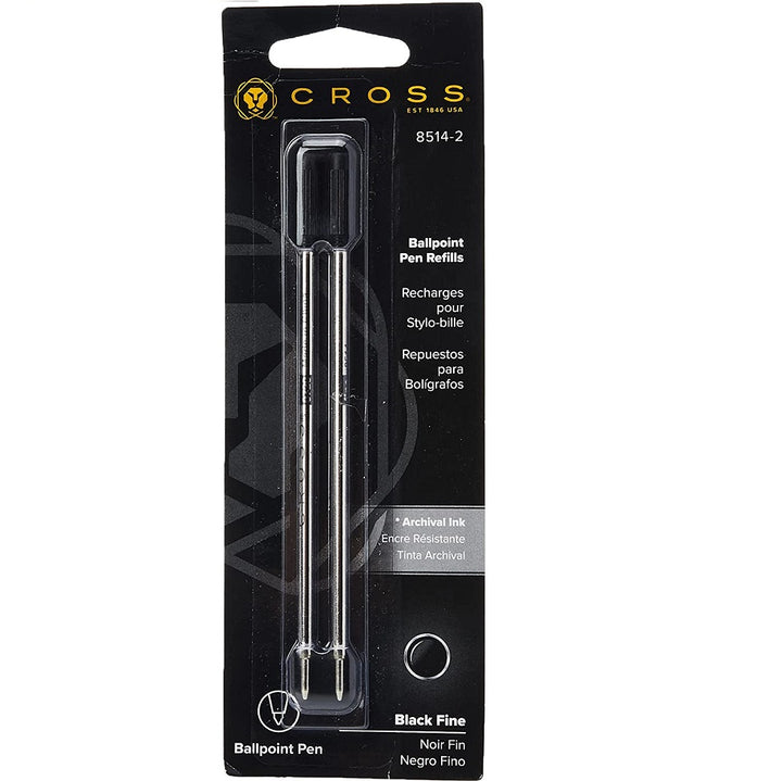 Cross Ballpoint Pen Refills, Black Fine, #8514
