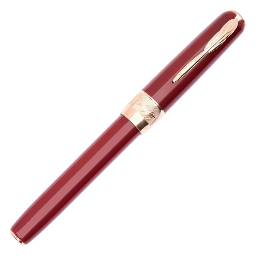 Pineider Classic Fountain Pen, Red & Rose Gold