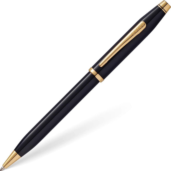 Cross Century II Ballpoint Pen, Black Lacquer & Gold