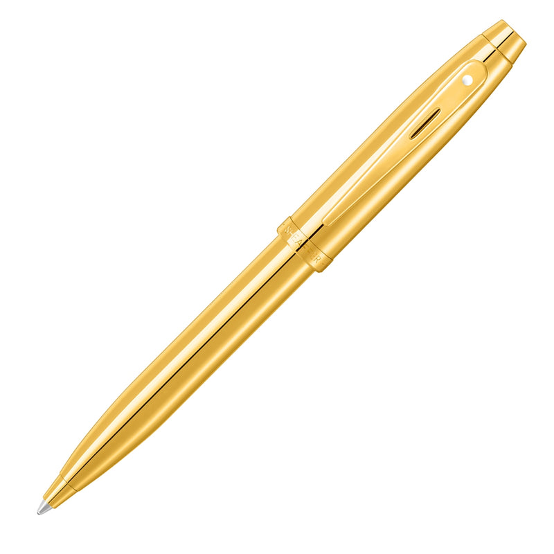 Sheaffer 100 Ballpoint Pen, Gold Plated w/ Gold PVD Trim