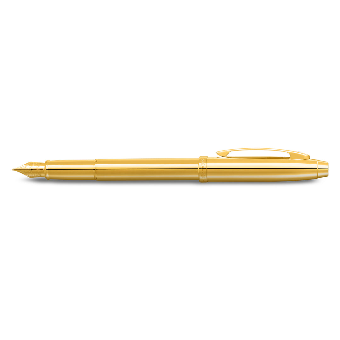 Sheaffer 100 Fountain Pen, Gold Plated w/ Gold PVD Trim