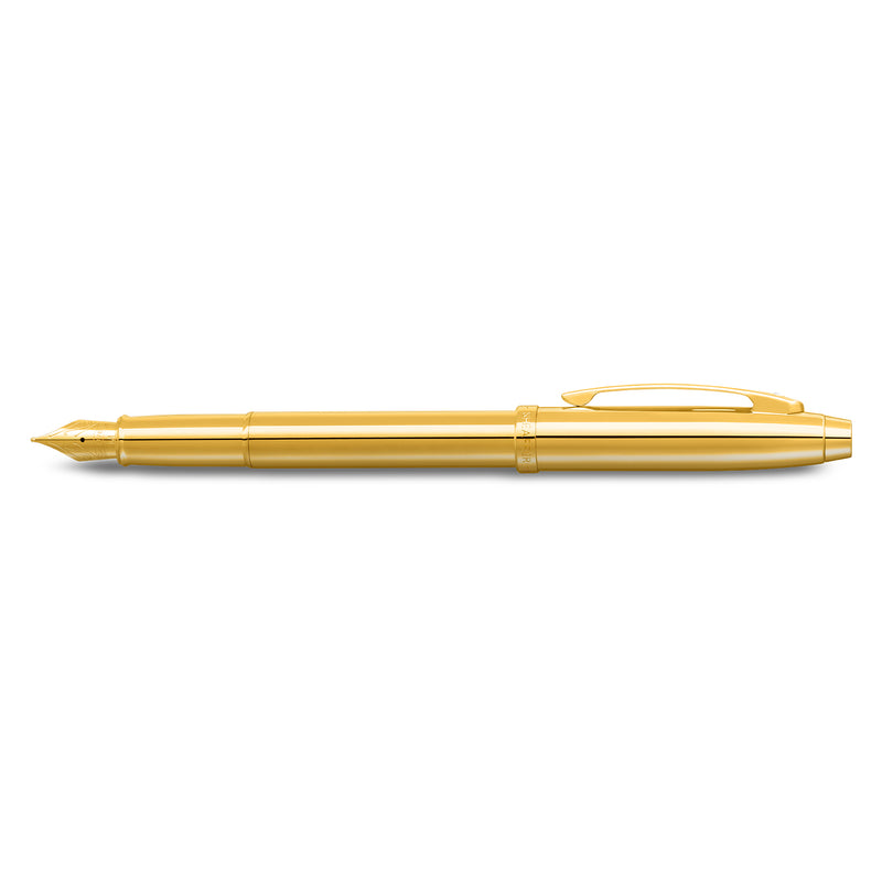 Sheaffer 100 Fountain Pen, Gold Plated w/ Gold PVD Trim