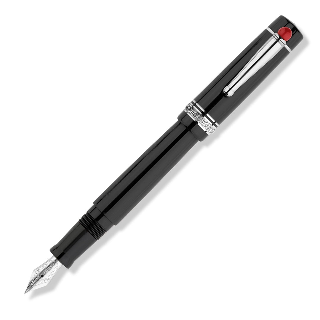 Delta WE 17 Lucky Charm Fountain Pen, Black Resin