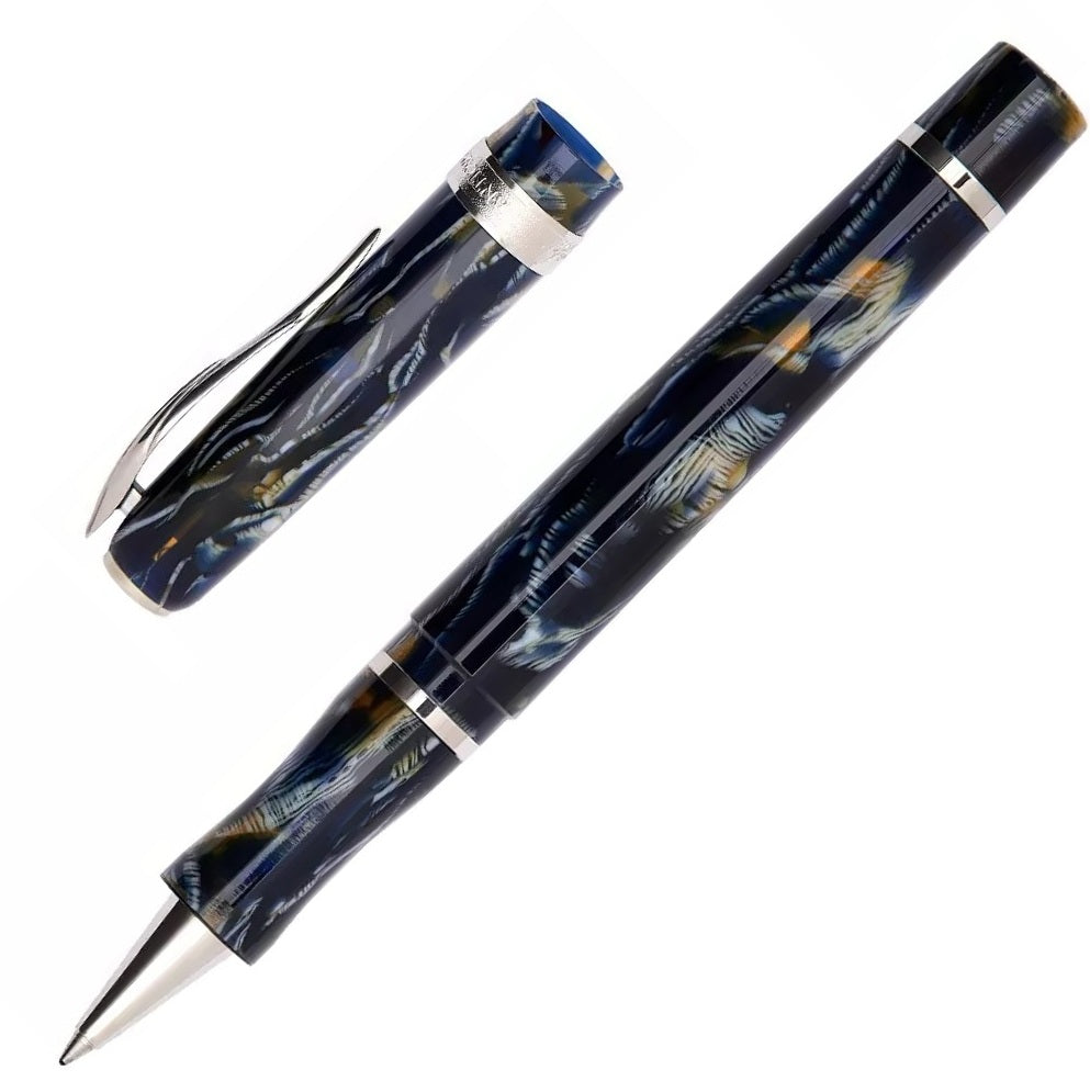 Pineider Limited Edition Ancient Materials Wild Blue Rollerball Pen