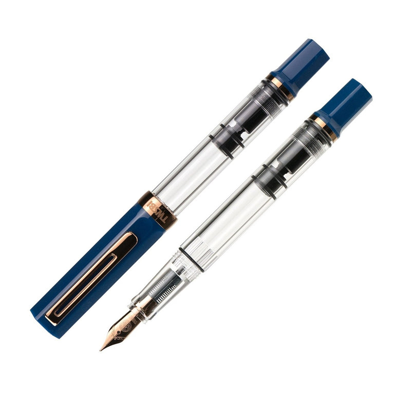 TWSBI Eco Fountain Pen, Blue w/ Bronze Trim