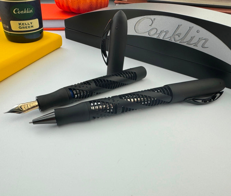 Conklin Futura 125 Anniversary Limited Edition Rollerball Pen, Stealth Black