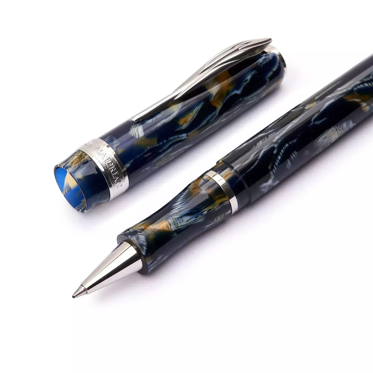 Pineider Limited Edition Ancient Materials Wild Blue Rollerball Pen