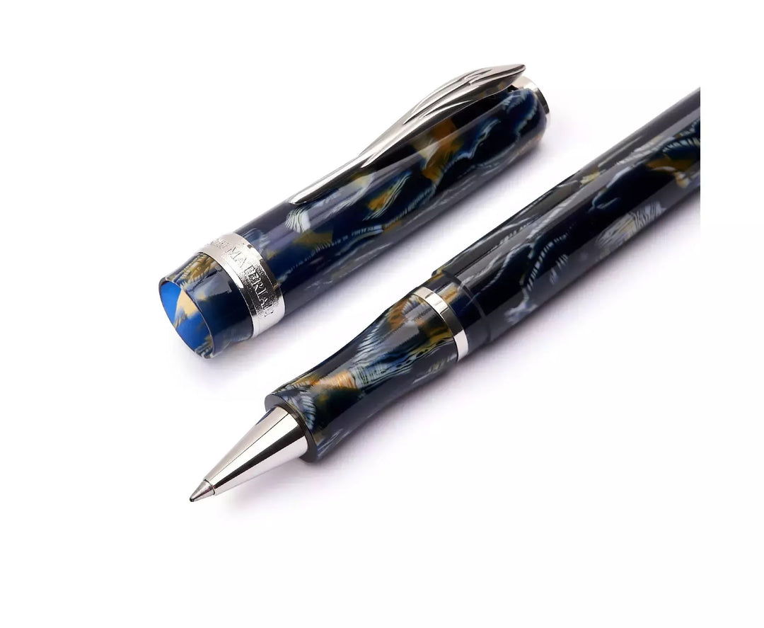 Pineider Limited Edition Ancient Materials Wild Blue Rollerball Pen