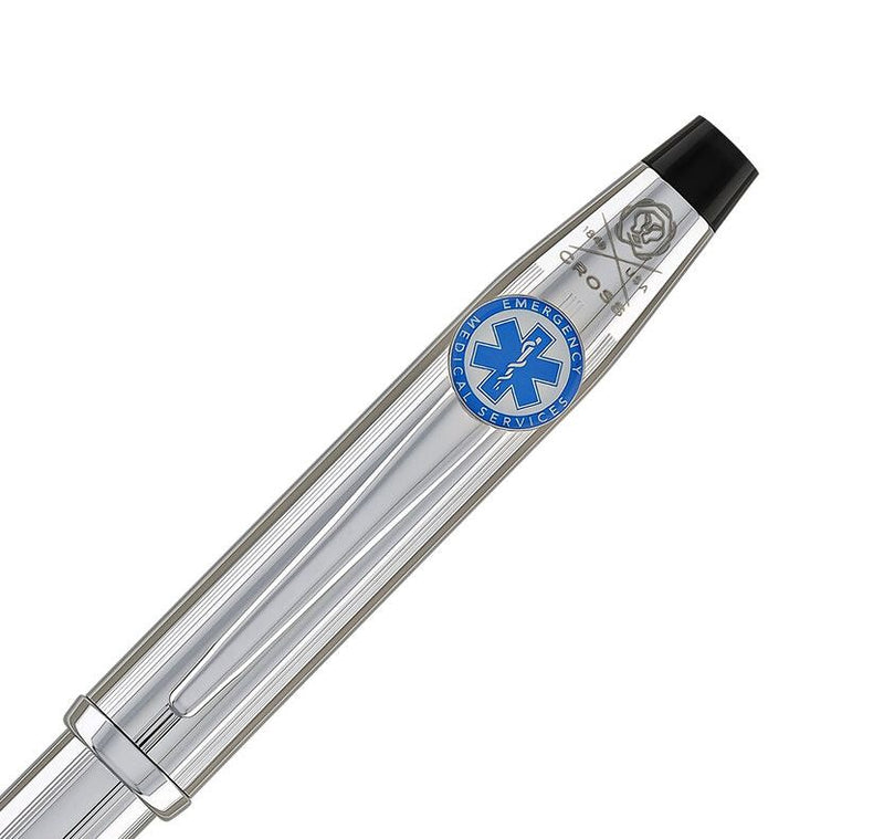 Cross Century II Ballpoint Pen, Polished Chrome, EMT Logo