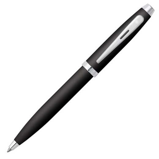 Sheaffer 100 Ballpoint Pen, Matte Black & Chrome, No Box