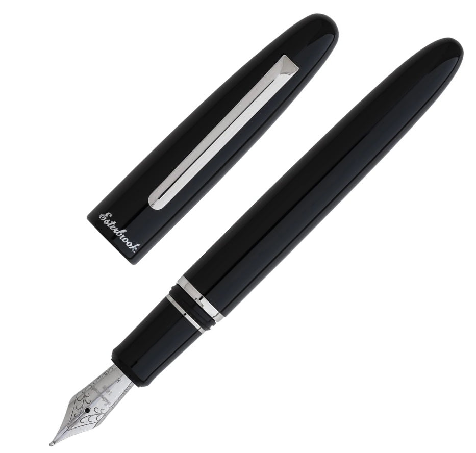 Esterbrook Estie Standard Fountain Pen, Ebony, Palladium Trim