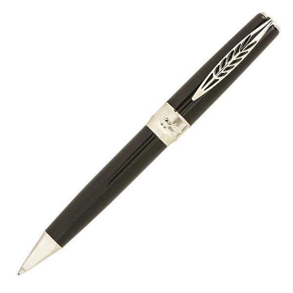 Pineider La Grande Bellezza Rocco Ballpoint Pen, Black/Palladium Trim