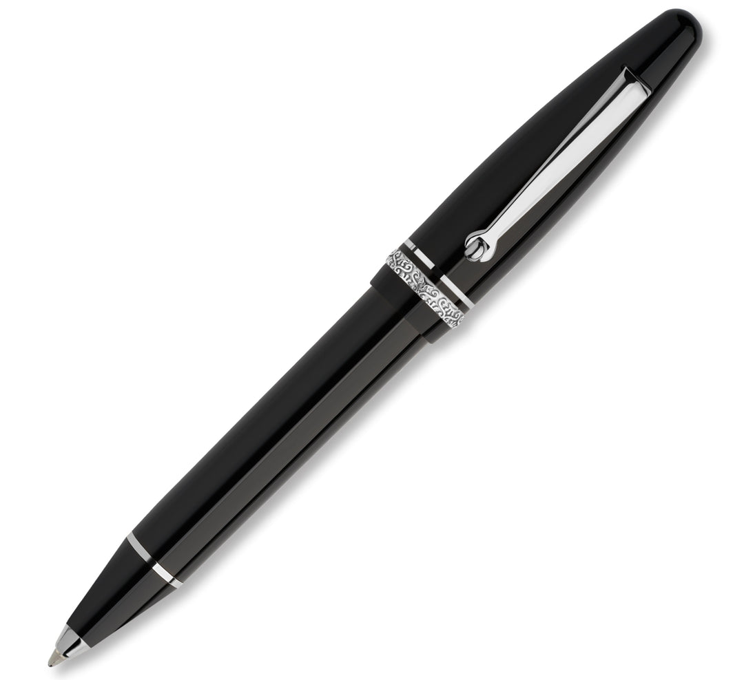 Maiora Ultra Ogiva Golden Age Ballpoint Pen, Black & Palladium