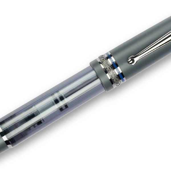 Delta Prestige Matte Limited Edition Fountain Pen, Palladium Trim, 14K Nib