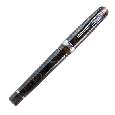 Pineider Limited Edition Ancient Material Celluloid Rollerball Pen, Carrara Brown