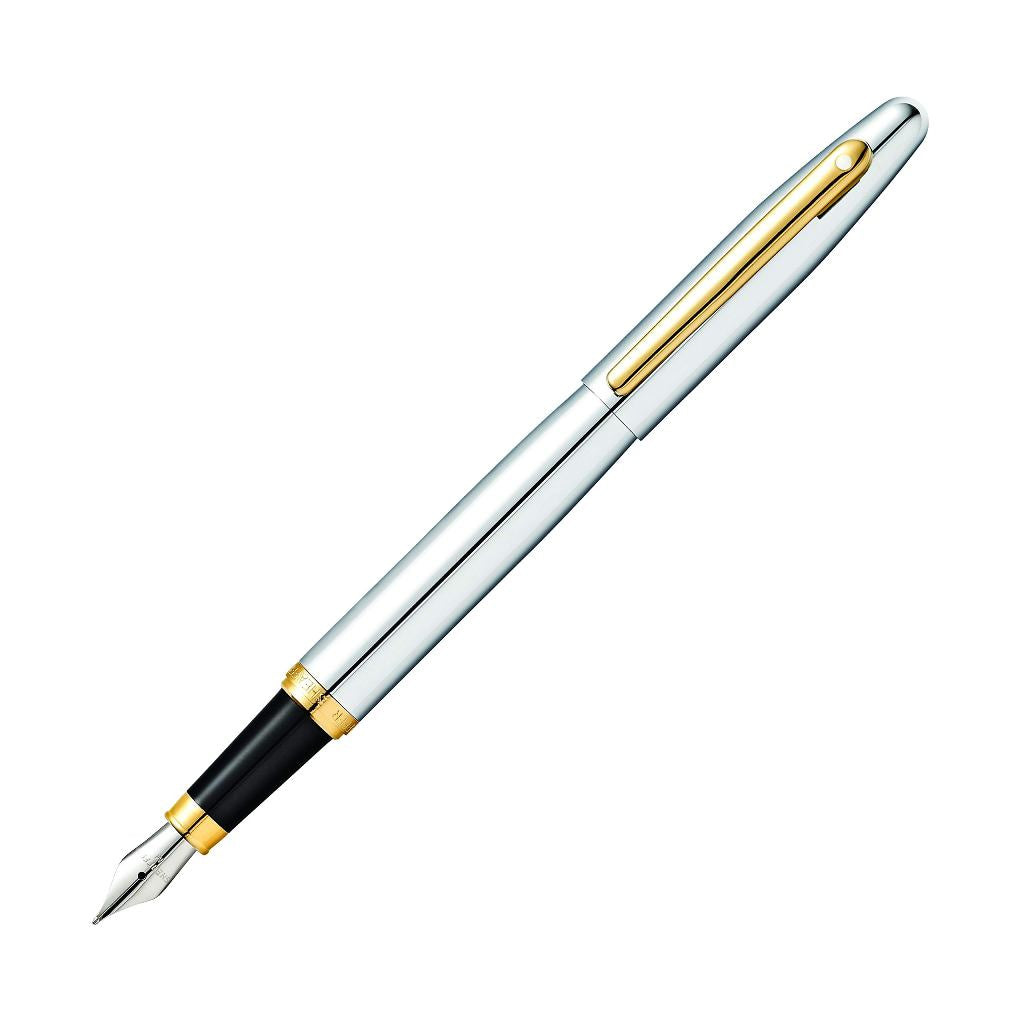 Sheaffer VFM Fountain Pen, Chrome & Gold, No Box