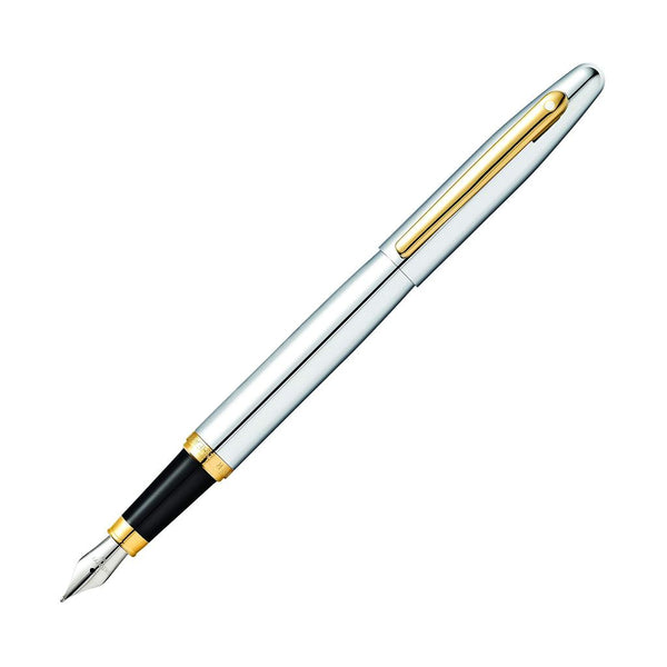 Sheaffer VFM Fountain Pen, Chrome & Gold, No Box