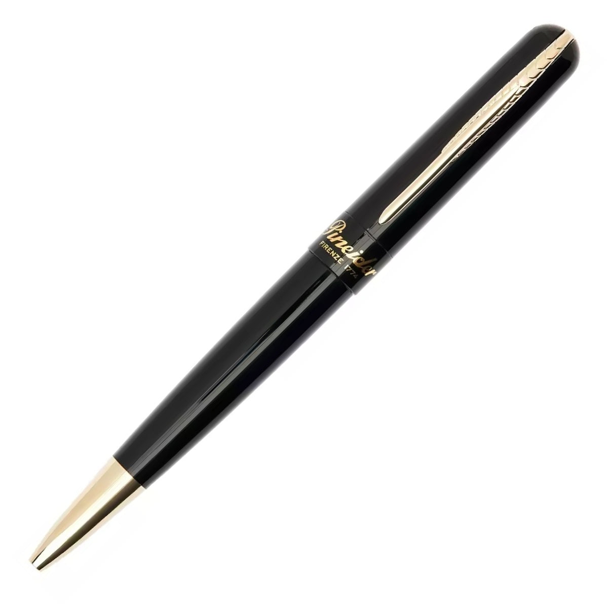 Pineider Avatar Anniversary Collection Ballpoint Pen, Black & Yellow Gold