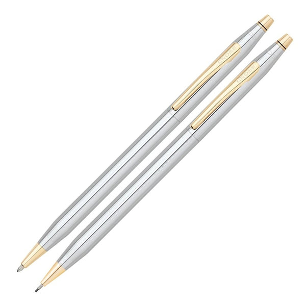 Cross Classic Century Pen & Pencil Set, Medalist Chrome & Gold