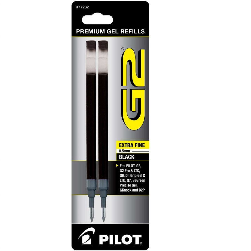 Pilot G2 Rollerball Pen Refills, 2 Pack