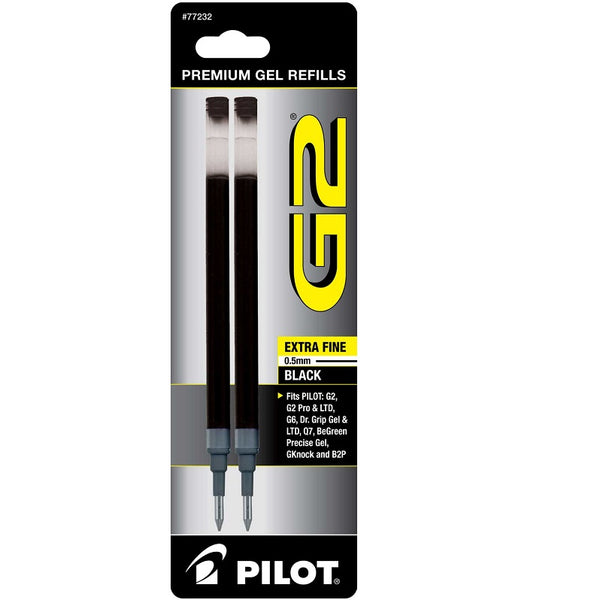 Pilot G2 Rollerball Pen Refills, 2 Pack