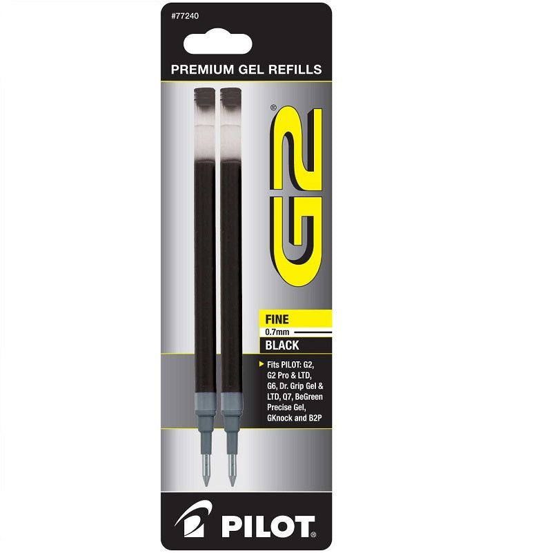 Pilot G2 Rollerball Pen Refills, 2 Pack