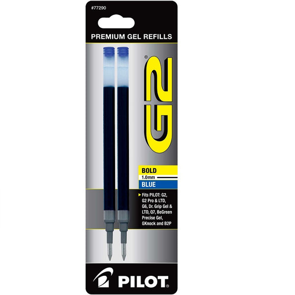 Pilot G2 Rollerball Pen Refills, 2 Pack
