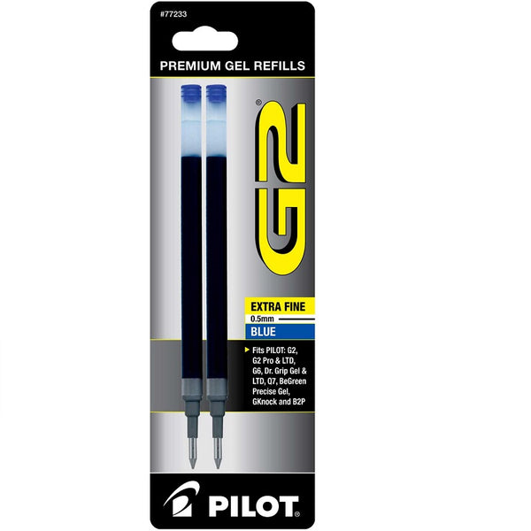 Pilot G2 Rollerball Pen Refills, 2 Pack