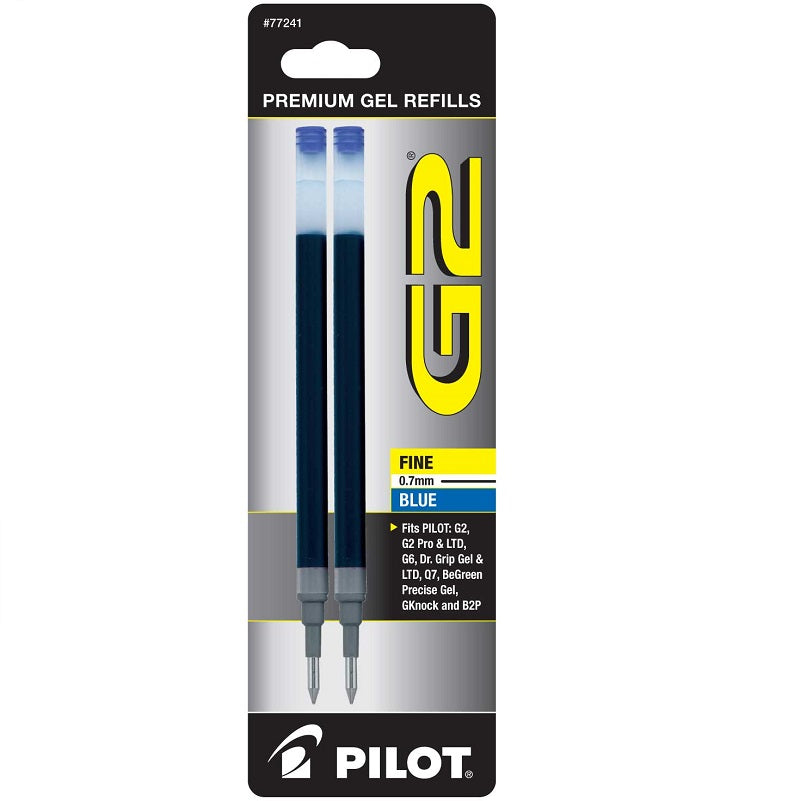 Pilot G2 Rollerball Pen Refills, 2 Pack