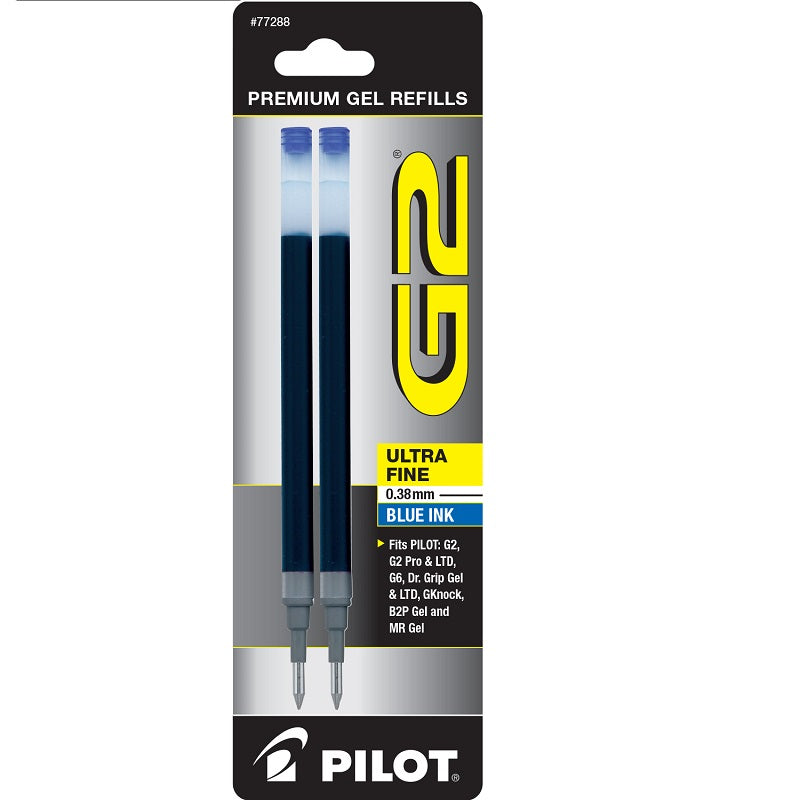 Pilot G2 Rollerball Pen Refills, 2 Pack