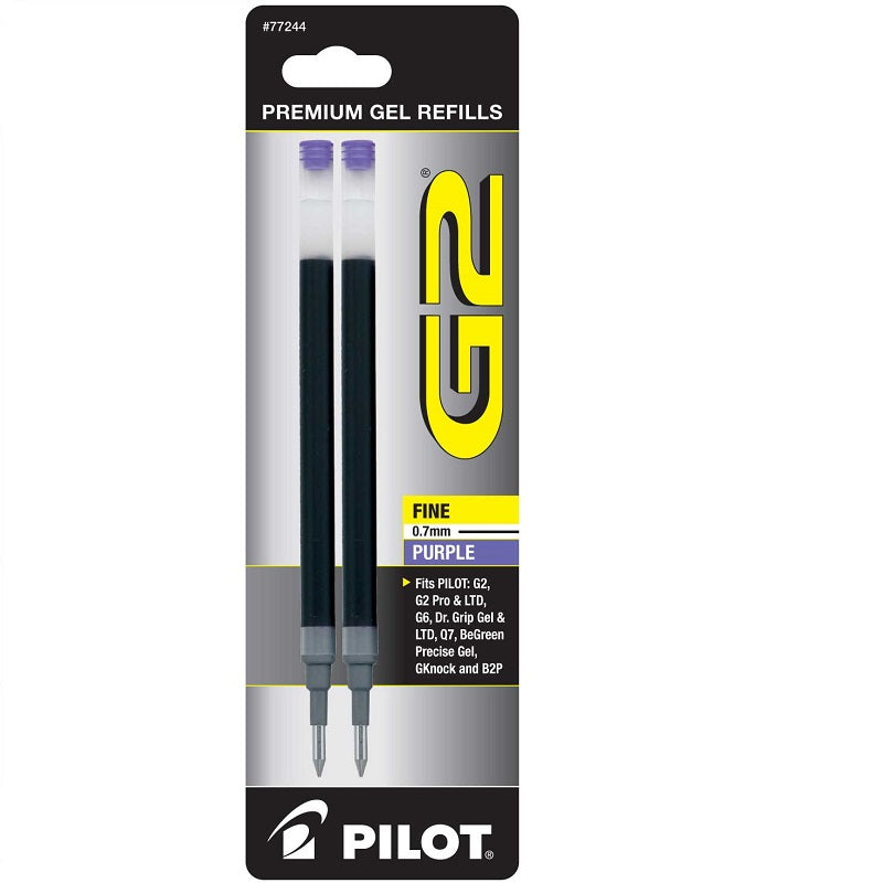 Pilot G2 Rollerball Pen Refills, 2 Pack