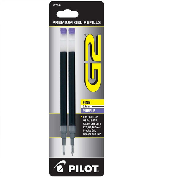 Pilot G2 Rollerball Pen Refills, 2 Pack