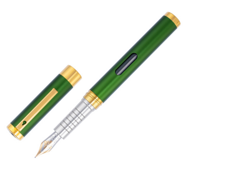 Diplomat Nexus Fountain Pen, Green & Gold, 14k Nib