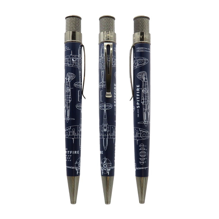 Retro 51 Tornado Imperial War Museums Rollerball Pen, Spitfire Blueprint