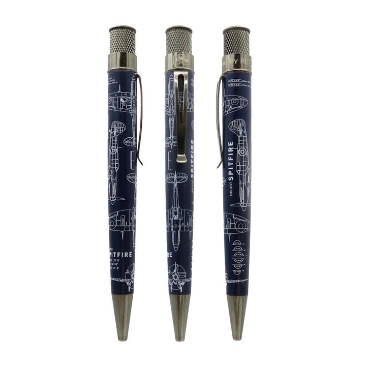 Retro 51 Tornado Imperial War Museums Rollerball Pen, Spitfire Blueprint