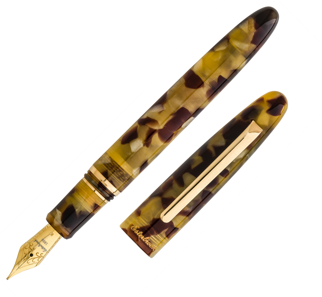 Esterbrook Estie Standard Fountain Pen, Tortoise, Gold Trim